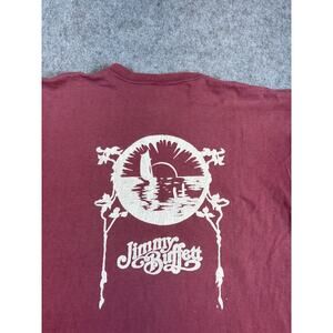 VINTAGE 70s Champion Shirt Mens Maroon Jimmy Buffett USA Single Stitch Tee Large